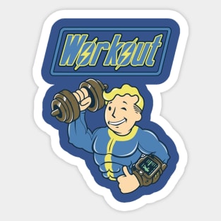 Workout til' you Fallout Sticker